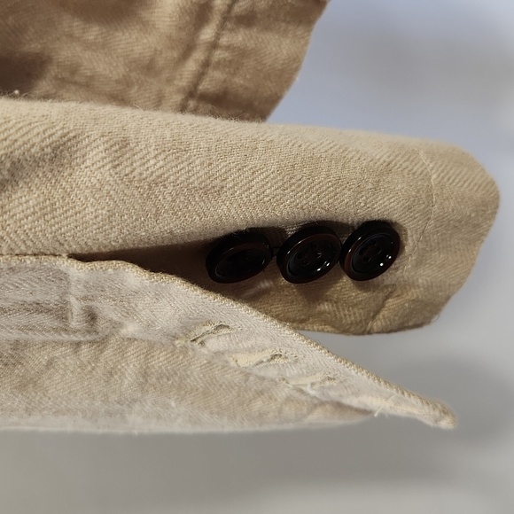 Goodfellow & Co Men's Taupe Patch Pocket Button Front Linen Blend Blazer Size M - Picture 12 of 16